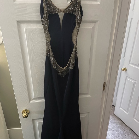 Faviana Glamour navy blue prom dress - Picture 9 of 10